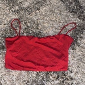 red cami top